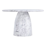 Cosenza 48.5" Marble Finish Concrete Indoor / Outdoor Dining Table in White
