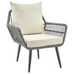 Cannes 3-Piece Conversation Set in Gray and Cream