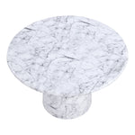 Cosenza 48.5" Marble Finish Concrete Indoor / Outdoor Dining Table in White