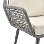 Cannes 3-Piece Conversation Set in Gray and Cream