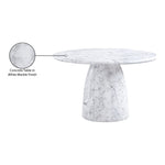 Cosenza 48.5" Marble Finish Concrete Indoor / Outdoor Dining Table in White