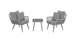 Cannes 3-Piece Conversation Set in Gray
