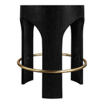 Bocceli Velvet Upholstered Counter Stool in Black