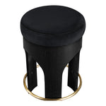 Bocceli Velvet Upholstered Counter Stool in Black