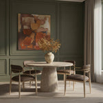 Venosa 36" Concrete Indoor/Outdoor Dining Table in Travertine