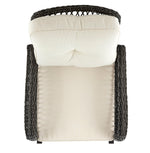 Fruttuo Upholstered Rocking Chair in Cream and Black