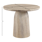 Venosa 36" Concrete Indoor/Outdoor Dining Table in Travertine