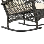 Fruttuo Upholstered Rocking Chair in Cream and Black