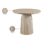 Venosa 36" Concrete Indoor/Outdoor Dining Table in Travertine