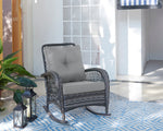 Fruttuo Upholstered Rocking Chair in Gray