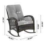 Fruttuo Upholstered Rocking Chair in Gray