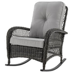 Fruttuo Upholstered Rocking Chair in Gray