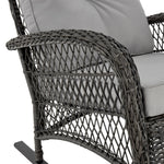 Fruttuo Upholstered Rocking Chair in Gray