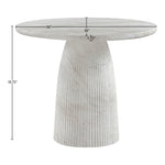 Venosa 36" Concrete Indoor/Outdoor Dining Table in White