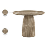 Venosa 42" Concrete Indoor/Outdoor Dining Table in Beige