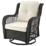 Fruttuo 3-Piece Conversation Set (Swivel) in Cream and Black
