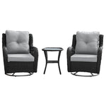 Fruttuo 3-Piece Conversation Set (Swivel) in Gray