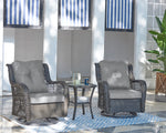 Fruttuo 3-Piece Conversation Set (Swivel) in Gray