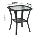 Fruttuo 3-Piece Conversation Set (Swivel) in Gray