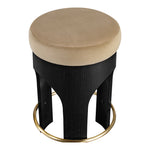 Bocceli Velvet Upholstered Counter Stool in Beige