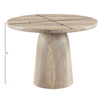Venosa 42" Concrete Indoor/Outdoor Dining Table in Travertine