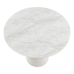 Venosa 42" Concrete Indoor/Outdoor Dining Table in White