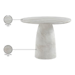 Venosa 42" Concrete Indoor/Outdoor Dining Table in White