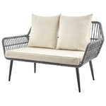 Portofino 4-Piece Conversation Set in Gray and Cream