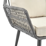 Portofino 4-Piece Conversation Set in Gray and Cream
