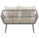 Portofino 4-Piece Conversation Set in Gray and Cream