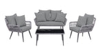 Portofino 4-Piece Conversation Set in Gray
