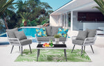 Portofino 4-Piece Conversation Set in Gray