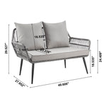 Portofino 4-Piece Conversation Set in Gray