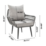 Portofino 4-Piece Conversation Set in Gray