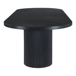 Belinda 90" / 106.5" / 123" Oak Wood Dining Table (3 Boxes) in Black
