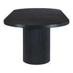 Belinda 90" / 106.5" / 123" Oak Wood Dining Table (3 Boxes) in Black