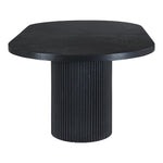 Belinda 90" / 106.5" / 123" Oak Wood Dining Table (3 Boxes) in Black