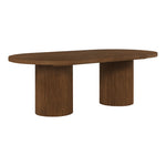 Belinda 90" / 106.5" / 123" Oak Wood Dining Table (3 Boxes) in Brown