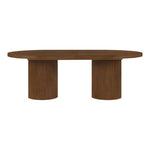 Belinda 90" / 106.5" / 123" Oak Wood Dining Table (3 Boxes) in Brown