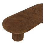 Belinda 90" / 106.5" / 123" Oak Wood Dining Table (3 Boxes) in Brown