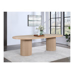 Belinda 90" / 106.5" / 123" Oak Wood Dining Table (3 Boxes) in Natural