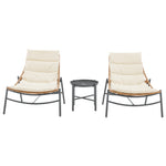 Sunset 3-Piece Conversation Set in Cream
