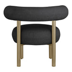Bordeaux Boucle Fabric Upholstered Accent Chair in Black