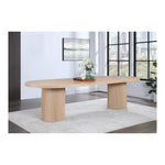 Belinda 90" / 106.5" / 123" Oak Wood Dining Table (3 Boxes) in Natural