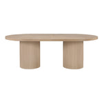 Belinda 90" / 106.5" / 123" Oak Wood Dining Table (3 Boxes) in Natural