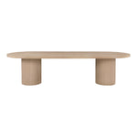 Belinda 90" / 106.5" / 123" Oak Wood Dining Table (3 Boxes) in Natural