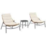 Sunset 3-Piece Conversation Set in Cream