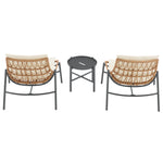 Sunset 3-Piece Conversation Set in Cream