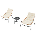 Sunset 3-Piece Conversation Set in Cream