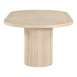 Belinda 90" / 106.5" / 123" Oak Wood Dining Table (3 Boxes) in Natural